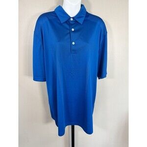 Greg Norman Polo Shirt Men's Size XL PlayDry Blue Golf Short Sleeve